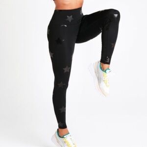 Terez Black Star Print Leggings